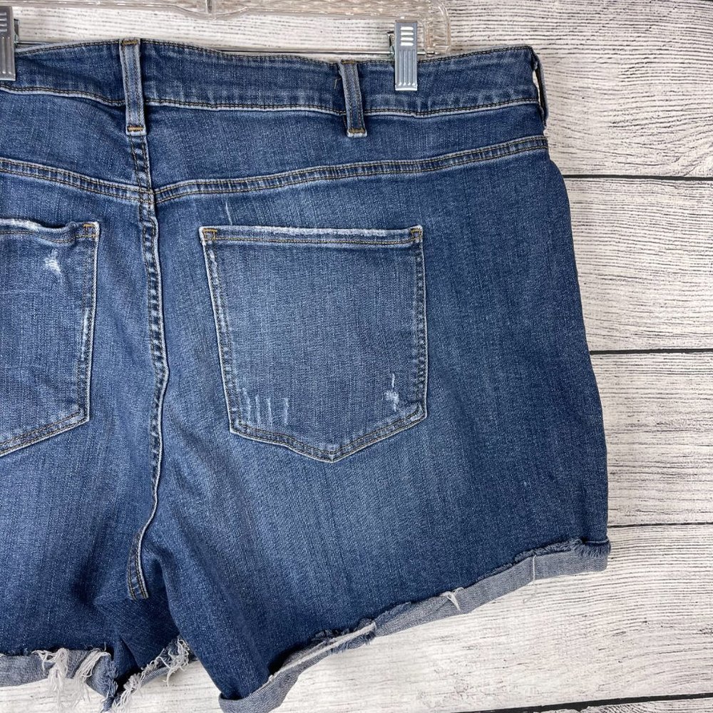 Lane Bryant Distressed Denim Short Shorts Sz 22 - Picture 10 of 10